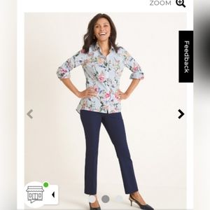 CHICO'S Butterfly Garden shirt